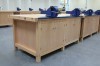 A D&T classroom with EMIR B1226 workbenches and vices.