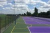 Refurbishment of 8 tennis courts complete with new fencing and floodlighting, New College, Leicester